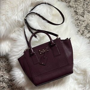 Kate Spade Burgundy Crossbody Satchel